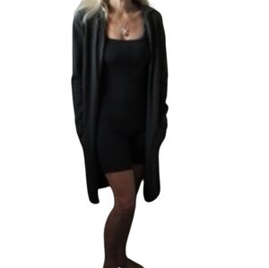 Banana Republic Black Knit CardiganThis item appears to be a black longline dust